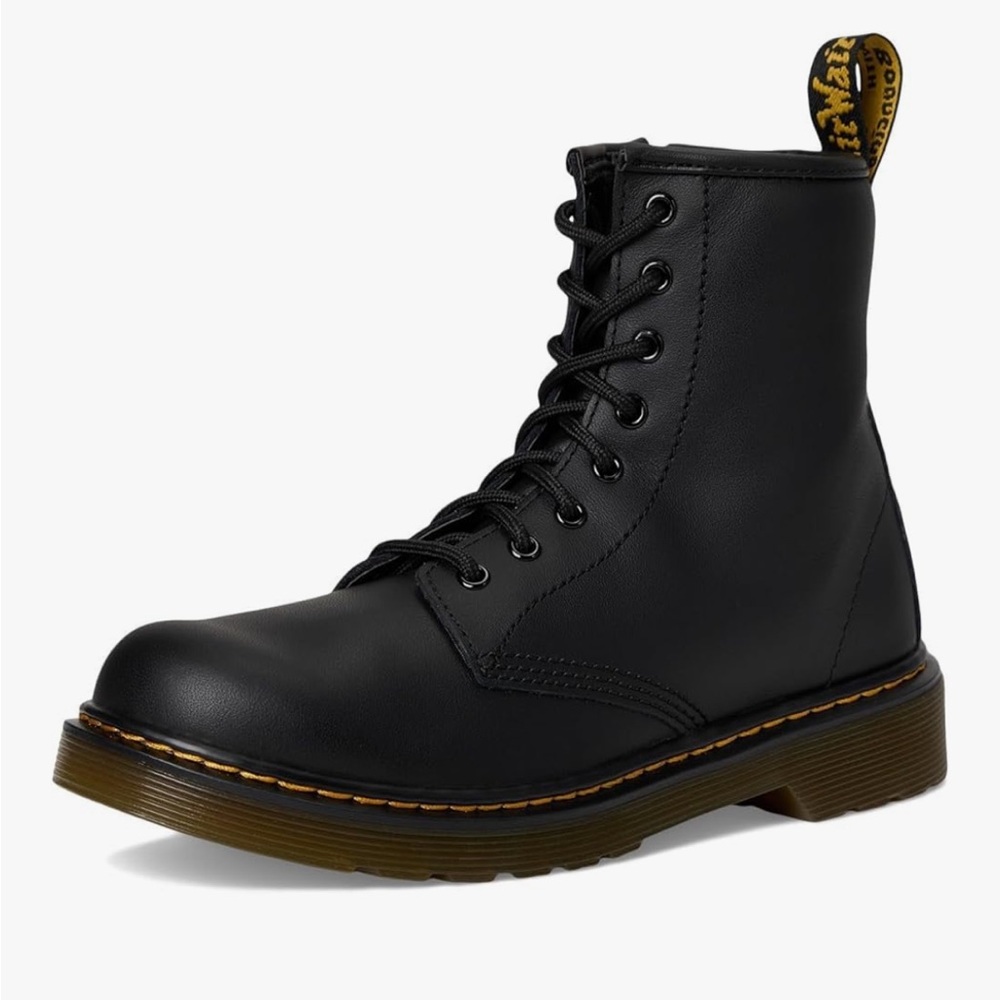 Dr. Martens Kids Black Leather Boots